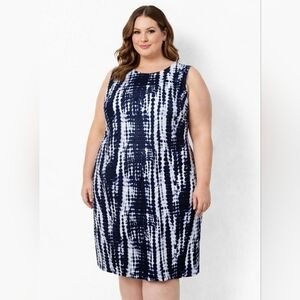 Michael Kors Tie Dye Sleeveless Sheath Dress, Women's Plus Size 1X ✨️NWT✨️